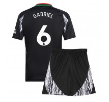 Arsenal Gabriel Magalhaes #6 Koszulka Wyjazdowa dzieci 2024-25 Krótki Rękaw (+ krótkie spodenki)